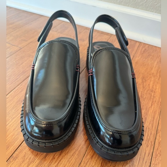 SOLD⚫️Zodiac Odette Slingback Platform Heeled Loafers Black Women’s Size 10M - Picture 4 of 12